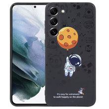 Load image into Gallery viewer, Astronaut Pattern Silicone Straight Edge Phone Case, For Samsung Galaxy S22 5G, For Samsung Galaxy S22+ 5G, For Samsung Galaxy S22 Ultra 5G, For Samsung Galaxy S21 5G, For Samsung Galaxy S21+ 5G, For Samsung Galaxy S21 FE 5G