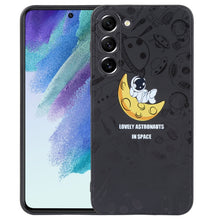 Load image into Gallery viewer, Astronaut Pattern Silicone Straight Edge Phone Case, For Samsung Galaxy S22 5G, For Samsung Galaxy S22+ 5G, For Samsung Galaxy S22 Ultra 5G, For Samsung Galaxy S21 5G, For Samsung Galaxy S21+ 5G, For Samsung Galaxy S21 FE 5G