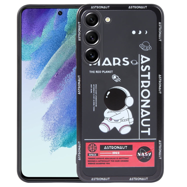 Astronaut Pattern Silicone Straight Edge Phone Case, For Samsung Galaxy S22 5G, For Samsung Galaxy S22+ 5G, For Samsung Galaxy S22 Ultra 5G, For Samsung Galaxy S21 5G, For Samsung Galaxy S21+ 5G, For Samsung Galaxy S21 FE 5G