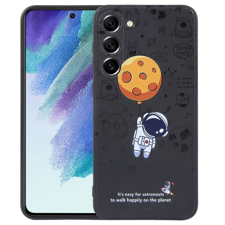 Astronaut Pattern Silicone Straight Edge Phone Case, For Samsung Galaxy S22 5G, For Samsung Galaxy S22+ 5G, For Samsung Galaxy S22 Ultra 5G, For Samsung Galaxy S21 5G, For Samsung Galaxy S21+ 5G, For Samsung Galaxy S21 FE 5G
