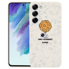 Load image into Gallery viewer, Astronaut Pattern Silicone Straight Edge Phone Case, For Samsung Galaxy S22 5G, For Samsung Galaxy S22+ 5G, For Samsung Galaxy S22 Ultra 5G, For Samsung Galaxy S21 5G, For Samsung Galaxy S21+ 5G, For Samsung Galaxy S21 FE 5G