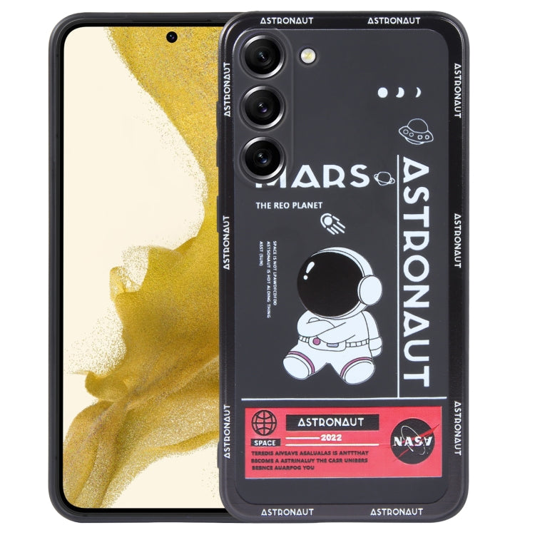 Astronaut Pattern Silicone Straight Edge Phone Case, For Samsung Galaxy A54 5G, For Samsung Galaxy S20 Ultra 5G, For Samsung Galaxy S20 FE, For Samsung Galaxy S10, For Samsung Galaxy S10+, For Samsung Galaxy A91