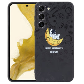 Astronaut Pattern Silicone Straight Edge Phone Case, For Samsung Galaxy A81, For Samsung Galaxy A73 5G, For Samsung Galaxy A72 5G / 4G, For Samsung Galaxy A71, For Samsung Galaxy A53 5G, For Samsung Galaxy A52 5G / 4G
