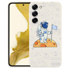 Load image into Gallery viewer, Astronaut Pattern Silicone Straight Edge Phone Case