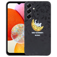 Load image into Gallery viewer, Astronaut Pattern Silicone Straight Edge Phone Case, For Samsung Galaxy S21 Ultra 5G, For Samsung Galaxy A24, For Samsung Galaxy S20, For Samsung Galaxy A14, For Samsung Galaxy A34 5G, For Samsung Galaxy S20+