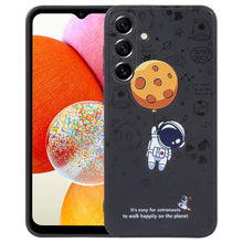 Load image into Gallery viewer, Astronaut Pattern Silicone Straight Edge Phone Case, For Samsung Galaxy S21 Ultra 5G, For Samsung Galaxy A24, For Samsung Galaxy S20, For Samsung Galaxy A14, For Samsung Galaxy A34 5G, For Samsung Galaxy S20+