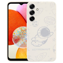 Load image into Gallery viewer, Astronaut Pattern Silicone Straight Edge Phone Case, For Samsung Galaxy S21 Ultra 5G, For Samsung Galaxy A24, For Samsung Galaxy S20, For Samsung Galaxy A14, For Samsung Galaxy A34 5G, For Samsung Galaxy S20+
