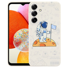 Load image into Gallery viewer, Astronaut Pattern Silicone Straight Edge Phone Case, For Samsung Galaxy S21 Ultra 5G, For Samsung Galaxy A24, For Samsung Galaxy S20, For Samsung Galaxy A14, For Samsung Galaxy A34 5G, For Samsung Galaxy S20+