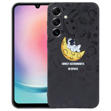 Load image into Gallery viewer, Astronaut Pattern Silicone Straight Edge Phone Case, For Samsung Galaxy S21 Ultra 5G, For Samsung Galaxy A24, For Samsung Galaxy S20, For Samsung Galaxy A14, For Samsung Galaxy A34 5G, For Samsung Galaxy S20+