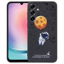 Load image into Gallery viewer, Astronaut Pattern Silicone Straight Edge Phone Case, For Samsung Galaxy S21 Ultra 5G, For Samsung Galaxy A24, For Samsung Galaxy S20, For Samsung Galaxy A14, For Samsung Galaxy A34 5G, For Samsung Galaxy S20+