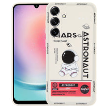 Load image into Gallery viewer, Astronaut Pattern Silicone Straight Edge Phone Case, For Samsung Galaxy S21 Ultra 5G, For Samsung Galaxy A24, For Samsung Galaxy S20, For Samsung Galaxy A14, For Samsung Galaxy A34 5G, For Samsung Galaxy S20+