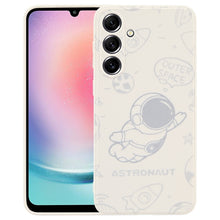 Load image into Gallery viewer, Astronaut Pattern Silicone Straight Edge Phone Case, For Samsung Galaxy S21 Ultra 5G, For Samsung Galaxy A24, For Samsung Galaxy S20, For Samsung Galaxy A14, For Samsung Galaxy A34 5G, For Samsung Galaxy S20+
