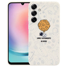 Load image into Gallery viewer, Astronaut Pattern Silicone Straight Edge Phone Case, For Samsung Galaxy S21 Ultra 5G, For Samsung Galaxy A24, For Samsung Galaxy S20, For Samsung Galaxy A14, For Samsung Galaxy A34 5G, For Samsung Galaxy S20+
