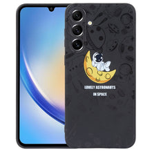 Load image into Gallery viewer, Astronaut Pattern Silicone Straight Edge Phone Case, For Samsung Galaxy S21 Ultra 5G, For Samsung Galaxy A24, For Samsung Galaxy S20, For Samsung Galaxy A14, For Samsung Galaxy A34 5G, For Samsung Galaxy S20+