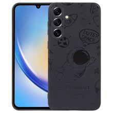 Load image into Gallery viewer, Astronaut Pattern Silicone Straight Edge Phone Case, For Samsung Galaxy S21 Ultra 5G, For Samsung Galaxy A24, For Samsung Galaxy S20, For Samsung Galaxy A14, For Samsung Galaxy A34 5G, For Samsung Galaxy S20+