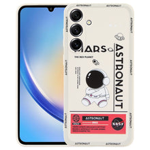 Load image into Gallery viewer, Astronaut Pattern Silicone Straight Edge Phone Case, For Samsung Galaxy S21 Ultra 5G, For Samsung Galaxy A24, For Samsung Galaxy S20, For Samsung Galaxy A14, For Samsung Galaxy A34 5G, For Samsung Galaxy S20+