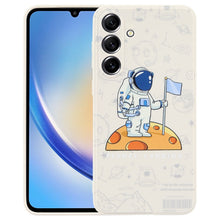 Load image into Gallery viewer, Astronaut Pattern Silicone Straight Edge Phone Case, For Samsung Galaxy S21 Ultra 5G, For Samsung Galaxy A24, For Samsung Galaxy S20, For Samsung Galaxy A14, For Samsung Galaxy A34 5G, For Samsung Galaxy S20+