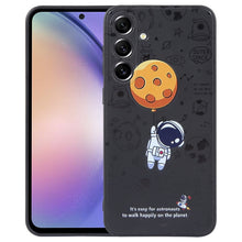Load image into Gallery viewer, Astronaut Pattern Silicone Straight Edge Phone Case, For Samsung Galaxy A54 5G, For Samsung Galaxy S20 Ultra 5G, For Samsung Galaxy S20 FE, For Samsung Galaxy S10, For Samsung Galaxy S10+, For Samsung Galaxy A91