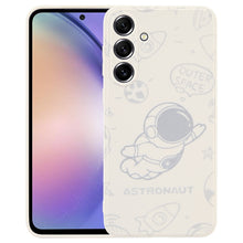 Load image into Gallery viewer, Astronaut Pattern Silicone Straight Edge Phone Case, For Samsung Galaxy A54 5G, For Samsung Galaxy S20 Ultra 5G, For Samsung Galaxy S20 FE, For Samsung Galaxy S10, For Samsung Galaxy S10+, For Samsung Galaxy A91