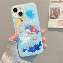 Load image into Gallery viewer, IMD Cute Animal Pattern Phone Case, For iPhone 14 Pro Max, For iPhone 14 Pro, For iPhone 14, For iPhone 13 Pro Max, For iPhone 13 Pro, For iPhone 12 Pro Max, For iPhone 12 Pro, For iPhone 12