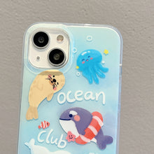 Load image into Gallery viewer, IMD Cute Animal Pattern Phone Case, For iPhone 14 Pro Max, For iPhone 14 Pro, For iPhone 14, For iPhone 13 Pro Max, For iPhone 13 Pro, For iPhone 12 Pro Max, For iPhone 12 Pro, For iPhone 12