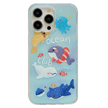Load image into Gallery viewer, IMD Cute Animal Pattern Phone Case, For iPhone 14 Pro Max, For iPhone 14 Pro, For iPhone 14, For iPhone 13 Pro Max, For iPhone 13 Pro, For iPhone 12 Pro Max, For iPhone 12 Pro, For iPhone 12