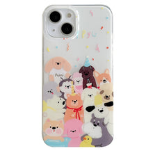 Load image into Gallery viewer, IMD Cute Animal Pattern Phone Case, For iPhone 14 Pro Max, For iPhone 14 Pro, For iPhone 14, For iPhone 13 Pro Max, For iPhone 13 Pro, For iPhone 12 Pro Max, For iPhone 12 Pro, For iPhone 12
