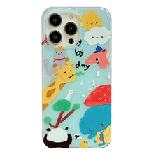 Load image into Gallery viewer, IMD Cute Animal Pattern Phone Case, For iPhone 14 Pro Max, For iPhone 14 Pro, For iPhone 14, For iPhone 13 Pro Max, For iPhone 13 Pro, For iPhone 12 Pro Max, For iPhone 12 Pro, For iPhone 12