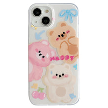 Load image into Gallery viewer, IMD Cute Animal Pattern Phone Case, For iPhone 14 Pro Max, For iPhone 14 Pro, For iPhone 14, For iPhone 13 Pro Max, For iPhone 13 Pro, For iPhone 12 Pro Max, For iPhone 12 Pro, For iPhone 12