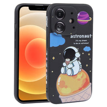 Load image into Gallery viewer, Milk Tea Astronaut Pattern Liquid Silicone Phone Case