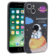 Load image into Gallery viewer, Milk Tea Astronaut Pattern Liquid Silicone Phone Case