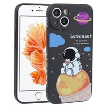 Load image into Gallery viewer, Milk Tea Astronaut Pattern Liquid Silicone Phone Case