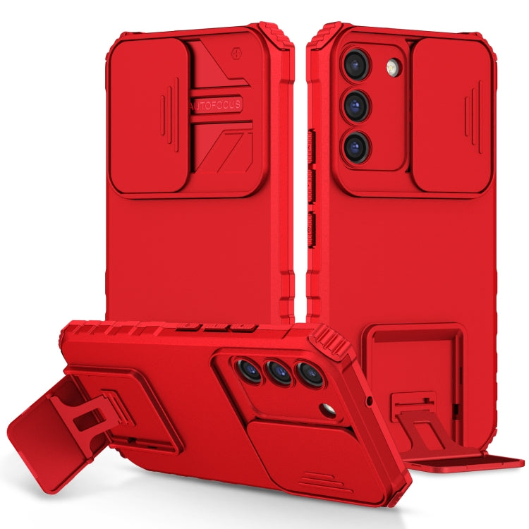 Stereoscopic Holder Sliding Camshield Phone Case, For Samsung Galaxy S22 5G, For Samsung Galaxy A52 5G, For Samsung Galaxy A05, For Samsung Galaxy A05s, For Samsung Galaxy A15 5G, For Samsung Galaxy S24 5G