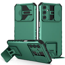 Load image into Gallery viewer, Stereoscopic Holder Sliding Camshield Phone Case, For Samsung Galaxy S22 5G, For Samsung Galaxy A52 5G, For Samsung Galaxy A05, For Samsung Galaxy A05s, For Samsung Galaxy A15 5G, For Samsung Galaxy S24 5G