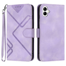 Load image into Gallery viewer, Line Pattern Skin Feel Leather Phone Case, For Samsung Galaxy A55, For Samsung Galaxy A35, For Samsung Galaxy A24 4G, For Samsung Galaxy A14 4G, For Samsung Galaxy A34 5G, For Samsung Galaxy A54 5G, For Samsung Galaxy A04e, For Samsung Galaxy S23 Ultra 5G