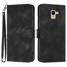 Load image into Gallery viewer, Line Pattern Skin Feel Leather Phone Case