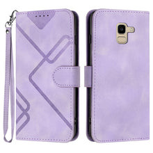 Load image into Gallery viewer, Line Pattern Skin Feel Leather Phone Case