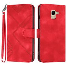 Load image into Gallery viewer, Line Pattern Skin Feel Leather Phone Case