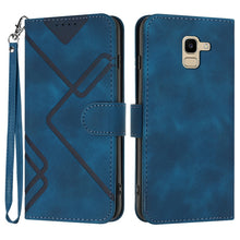 Load image into Gallery viewer, Line Pattern Skin Feel Leather Phone Case