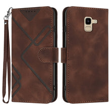 Load image into Gallery viewer, Line Pattern Skin Feel Leather Phone Case