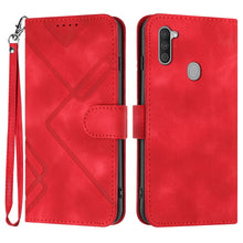 Load image into Gallery viewer, Line Pattern Skin Feel Leather Phone Case, For Samsung Galaxy A11 EU Version, For Samsung Galaxy S20, For Samsung Galaxy S20+, For Samsung Galaxy A21 EU Version, For Samsung Galaxy A71 4G, For Samsung Galaxy A51 4G, For Samsung Galaxy A50 / A50s       ...