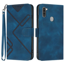 Load image into Gallery viewer, Line Pattern Skin Feel Leather Phone Case, For Samsung Galaxy A11 EU Version, For Samsung Galaxy S20, For Samsung Galaxy S20+, For Samsung Galaxy A21 EU Version, For Samsung Galaxy A71 4G, For Samsung Galaxy A51 4G, For Samsung Galaxy A50 / A50s       ...