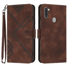 Load image into Gallery viewer, Line Pattern Skin Feel Leather Phone Case, For Samsung Galaxy A11 EU Version, For Samsung Galaxy S20, For Samsung Galaxy S20+, For Samsung Galaxy A21 EU Version, For Samsung Galaxy A71 4G, For Samsung Galaxy A51 4G, For Samsung Galaxy A50 / A50s       ...