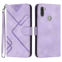 Load image into Gallery viewer, Line Pattern Skin Feel Leather Phone Case, For Samsung Galaxy A11 EU Version, For Samsung Galaxy S20, For Samsung Galaxy S20+, For Samsung Galaxy A21 EU Version, For Samsung Galaxy A71 4G, For Samsung Galaxy A51 4G, For Samsung Galaxy A50 / A50s       ...