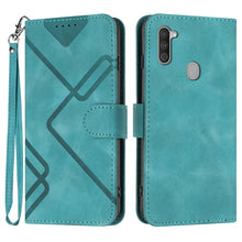 Load image into Gallery viewer, Line Pattern Skin Feel Leather Phone Case, For Samsung Galaxy A11 EU Version, For Samsung Galaxy S20, For Samsung Galaxy S20+, For Samsung Galaxy A21 EU Version, For Samsung Galaxy A71 4G, For Samsung Galaxy A51 4G, For Samsung Galaxy A50 / A50s       ...
