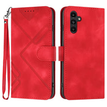 Load image into Gallery viewer, Line Pattern Skin Feel Leather Phone Case, For Samsung Galaxy A55, For Samsung Galaxy A35, For Samsung Galaxy A24 4G, For Samsung Galaxy A14 4G, For Samsung Galaxy A34 5G, For Samsung Galaxy A54 5G, For Samsung Galaxy A04e, For Samsung Galaxy S23 Ultra 5G