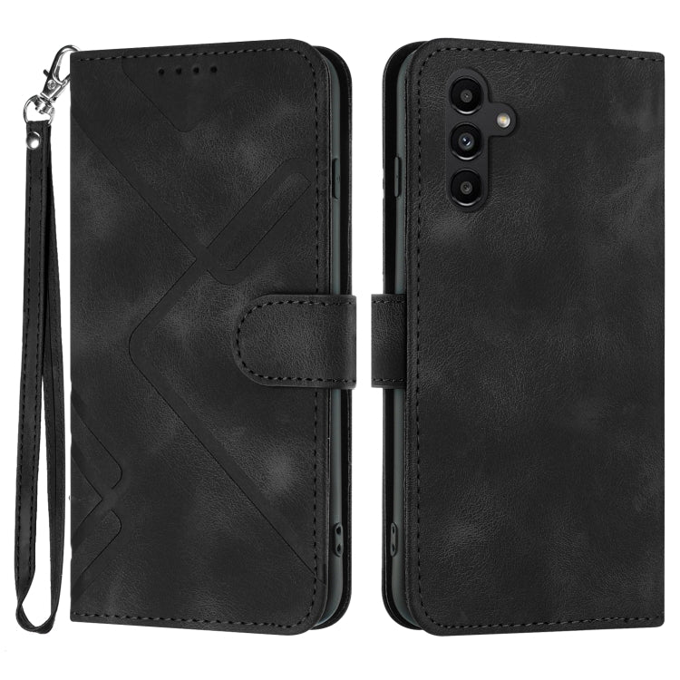 Line Pattern Skin Feel Leather Phone Case, For Samsung Galaxy S23+ 5G, For Samsung Galaxy S23 5G, For Samsung Galaxy A14 5G, For Samsung Galaxy M13 India / F13, For Samsung Galaxy S20 FE, For Samsung Galaxy Xcover6 Pro, For Samsung Galaxy M53 5G       ...