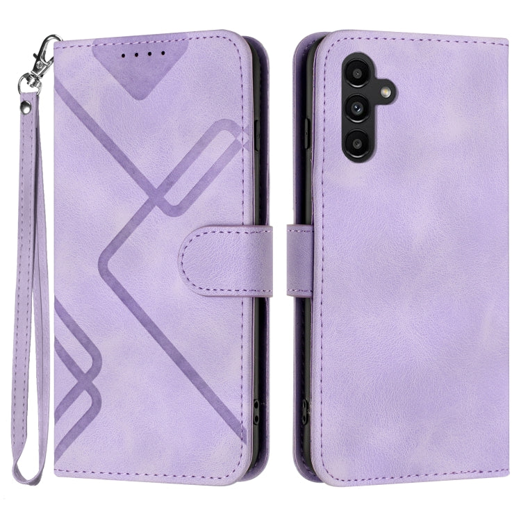 Line Pattern Skin Feel Leather Phone Case, For Samsung Galaxy S23+ 5G, For Samsung Galaxy S23 5G, For Samsung Galaxy A14 5G, For Samsung Galaxy M13 India / F13, For Samsung Galaxy S20 FE, For Samsung Galaxy Xcover6 Pro, For Samsung Galaxy M53 5G       ...