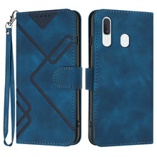 Load image into Gallery viewer, Line Pattern Skin Feel Leather Phone Case, For Samsung Galaxy A20s, For Samsung Galaxy Note10+, For Samsung Galaxy A20e / A10e, For Samsung Galaxy A70, For Samsung Galaxy A40, For Samsung Galaxy A10 / M10, For Samsung Galaxy A20 / A30                  ...