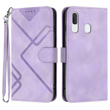 Load image into Gallery viewer, Line Pattern Skin Feel Leather Phone Case, For Samsung Galaxy A20s, For Samsung Galaxy Note10+, For Samsung Galaxy A20e / A10e, For Samsung Galaxy A70, For Samsung Galaxy A40, For Samsung Galaxy A10 / M10, For Samsung Galaxy A20 / A30                  ...
